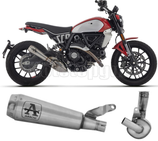 SCARICO OMOLOGATO ARROW PRO-RACE IN INOX COMPATIBILE CON DUCATI SCRAMBLER 800 23/24