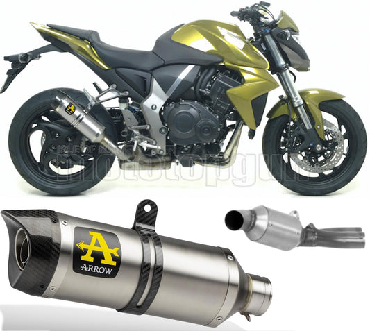 SCARICO COMPLETO OMOLOGATO OPEN ARROW THUNDER IN TITANIO CON FONDELLO IN CARBY COMPATIBILE CON HONDA CB 1000 R 08/17