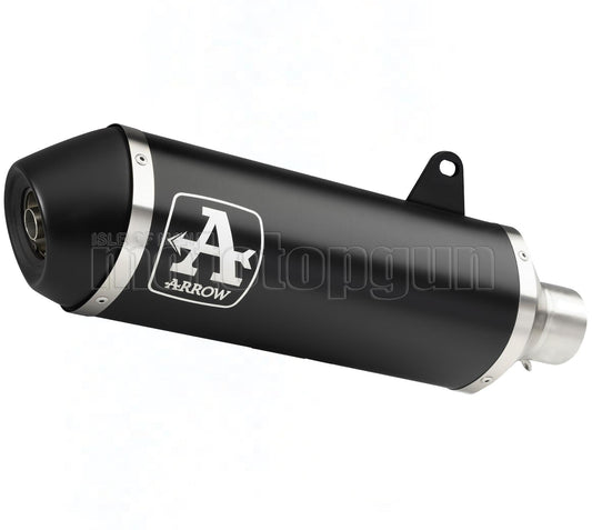 SCARICO OMOLOGATO ARROW URBAN IN ALLUMINIO NERO CON FONDELLO IN INOX NERO COMPATIBILE CON PIAGGIO MP3 500 LT 17/18