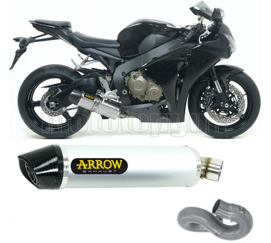 SCARICO COMPLETO OMOLOGATO OPEN ARROW INDY-RACE IN ALLUMINIO CON FONDELLO IN CARBY COMPATIBILE CON HONDA CBR 1000 RR 08/13