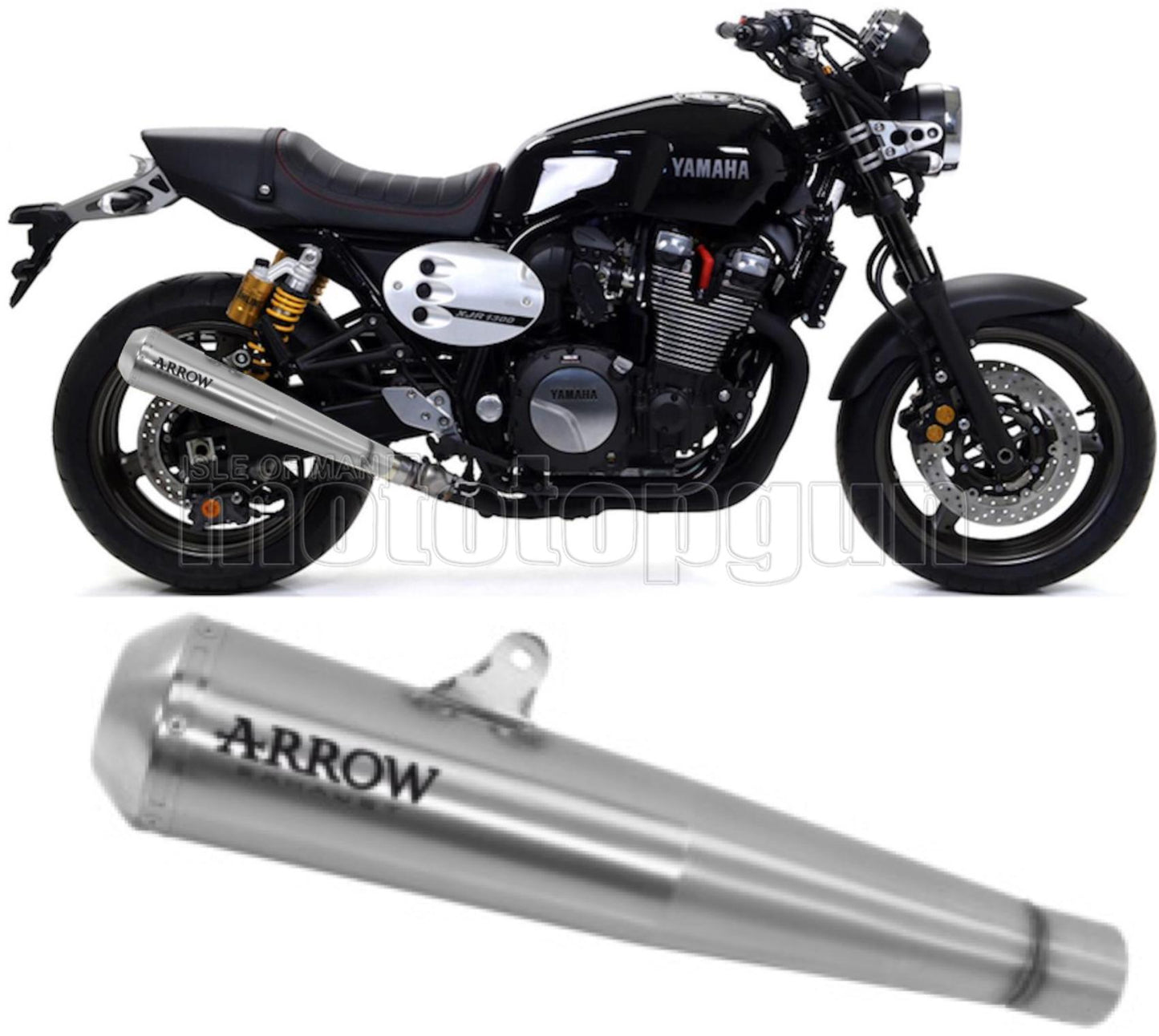 SCARICO OMOLOGATO CATALIZZATO ARROW PRO-RACING IN NICHROM CON FONDELLO IN INOX COMPATIBILE CON YAMAHA XJR 1300 07/17