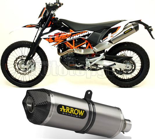 SCARICO OMOLOGATO ARROW RACE-TECH IN TITANIO CON FONDELLO IN CARBY COMPATIBILE CON KTM 690 ENDURO R 19/23