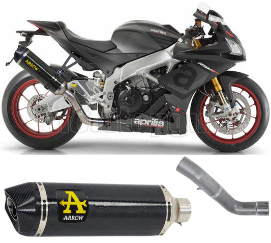 SCARICO COMPLETO OMOLOGATO OPEN ARROW RACE-TECH IN CARBONIO CON FONDELLO IN CARBY COMPATIBILE CON APRILIA RSV4 RSV-4 RR 15/16