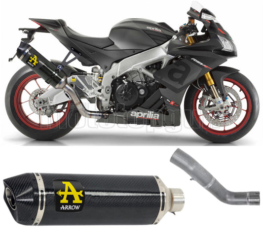 SCARICO COMPLETO OMOLOGATO OPEN ARROW RACE-TECH IN CARBONIO CON FONDELLO IN CARBY COMPATIBILE CON APRILIA RSV4 RSV-4 RR 17/18