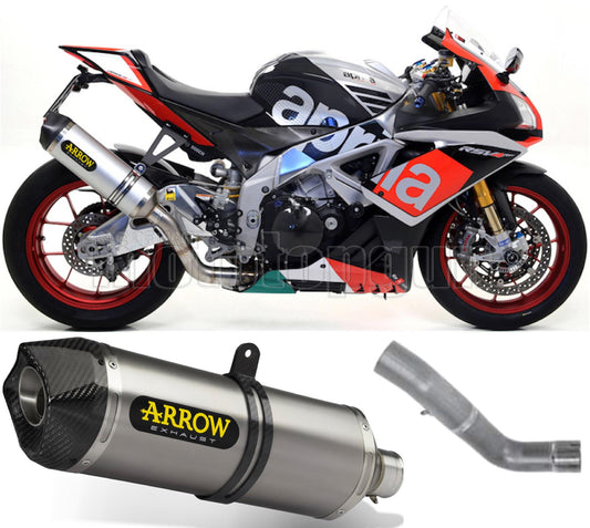 SCARICO COMPLETO OMOLOGATO OPEN ARROW RACE-TECH IN ALLUMINIO CON FONDELLO IN CARBY COMPATIBILE CON APRILIA RSV4 RSV-4 RF 15/16
