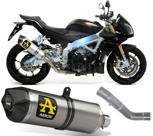 SCARICO COMPLETO OMOLOGATO OPEN ARROW RACE-TECH IN ALLUMINIO CON FONDELLO IN CARBY COMPATIBILE CON APRILIA TUONO V4-R 11/15