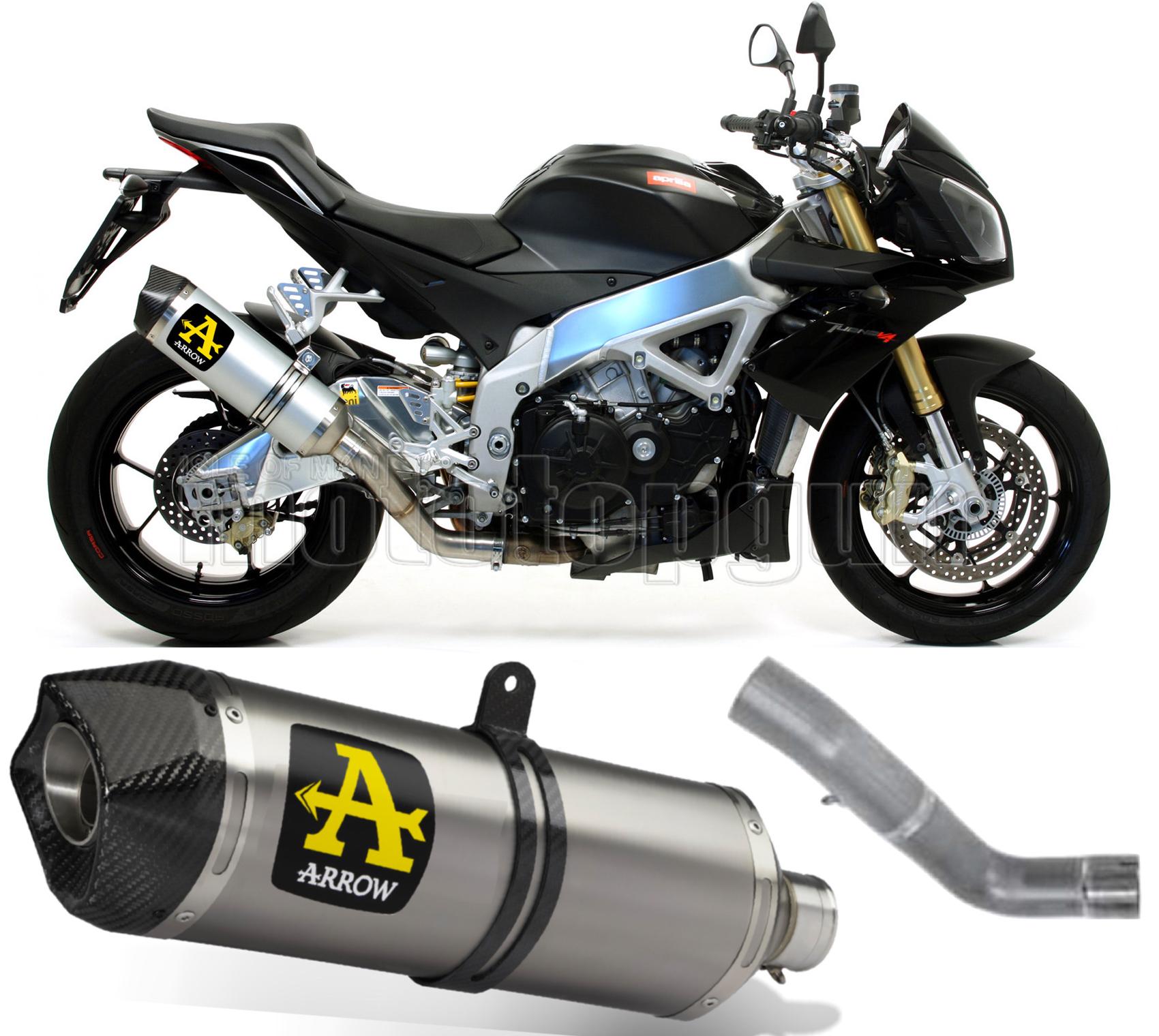 SCARICO COMPLETO OMOLOGATO OPEN ARROW RACE-TECH IN ALLUMINIO CON FONDELLO IN CARBY COMPATIBILE CON APRILIA TUONO V4-R APRC 11/15