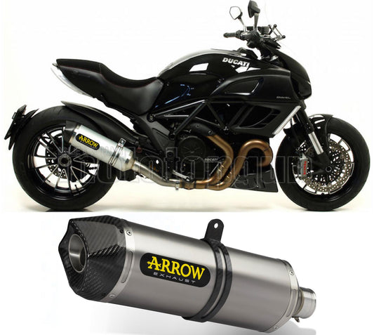 SCARICO COMPLETO OMOLOGATO OPEN ARROW RACE-TECH IN ALLUMINIO CON FONDELLO IN CARBY COMPATIBILE CON DUCATI DIAVEL 11/16