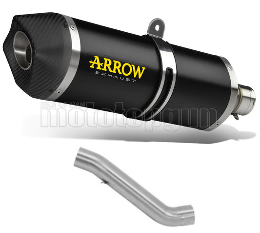 SCARICO OMOLOGATO OPEN ARROW RACE-TECH IN ALLUMINIO NERO CON FONDELLO IN CARBY COMPATIBILE CON APRILIA RSV 1100 FACTORY 19/20