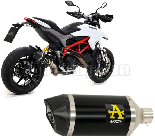 SCARICO COMPLETO OMOLOGATO OPEN ARROW RACE-TECH IN ALLUMINIO NERO CON FONDELLO IN CARBY COMPATIBILE CON DUCATI HYPERMOTARD 939 16/18