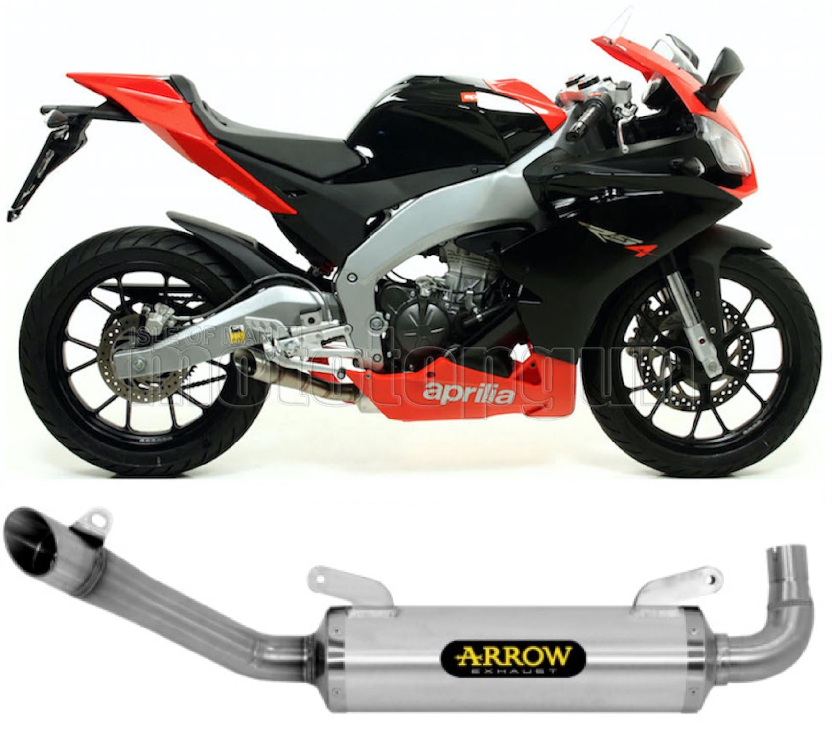 SCARICO COMPLETO OMOLOGATO OPEN ARROW THUNDER IN ALLUMINIO CON FONDELLO IN INOX COMPATIBILE CON APRILIA RS4 125 11/16