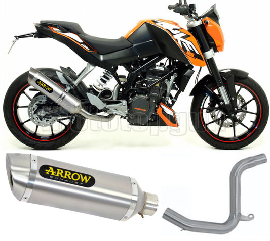 SCARICO RACE ARROW THUNDER IN ALLUMINIO CON FONDELLO IN INOX COMPATIBILE CON KTM DUKE 125 11/16