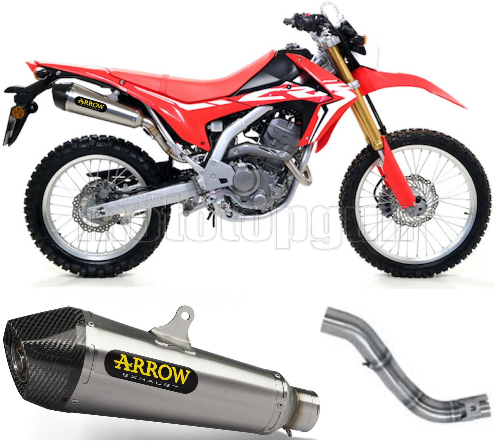 SCARICO OMOLOGATO ARROW X-KONE IN NICHROM CON FONDELLO IN CARBY COMPATIBILE CON HONDA CRF 300 L 21/23