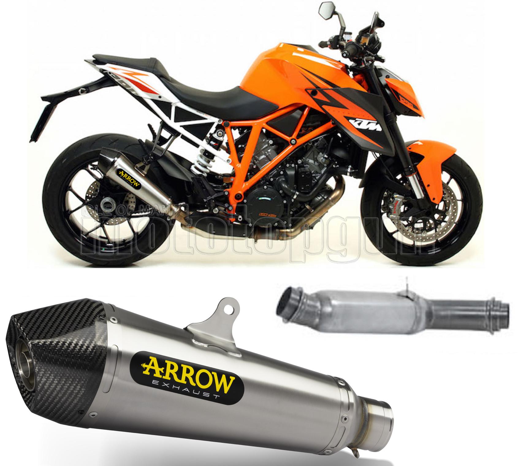 SCARICO COMPLETO RACE ARROW X-KONE IN NICHROM CON FONDELLO IN CARBY COMPATIBILE CON KTM 1290 SUPERDUKE GT 17/21