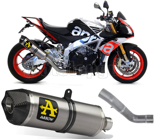 SCARICO COMPLETO OMOLOGATO OPEN ARROW RACE-TECH IN ALLUMINIO CON FONDELLO IN CARBY COMPATIBILE CON APRILIA TUONO V4 1100 RR 15/16