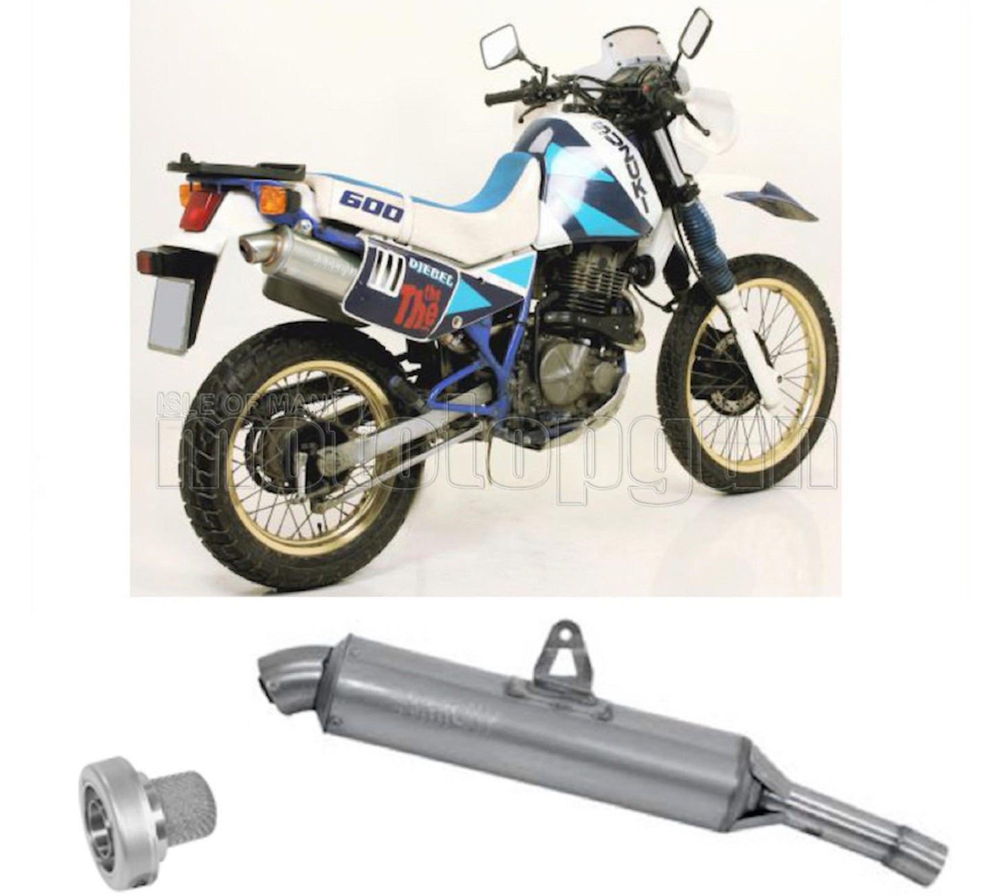 SCARICO OMOLOGATO ARROW PARIS DACAR IN INOX CON FONDELLO IN INOX COMPATIBILE CON SUZUKI DR 600 R 85/87