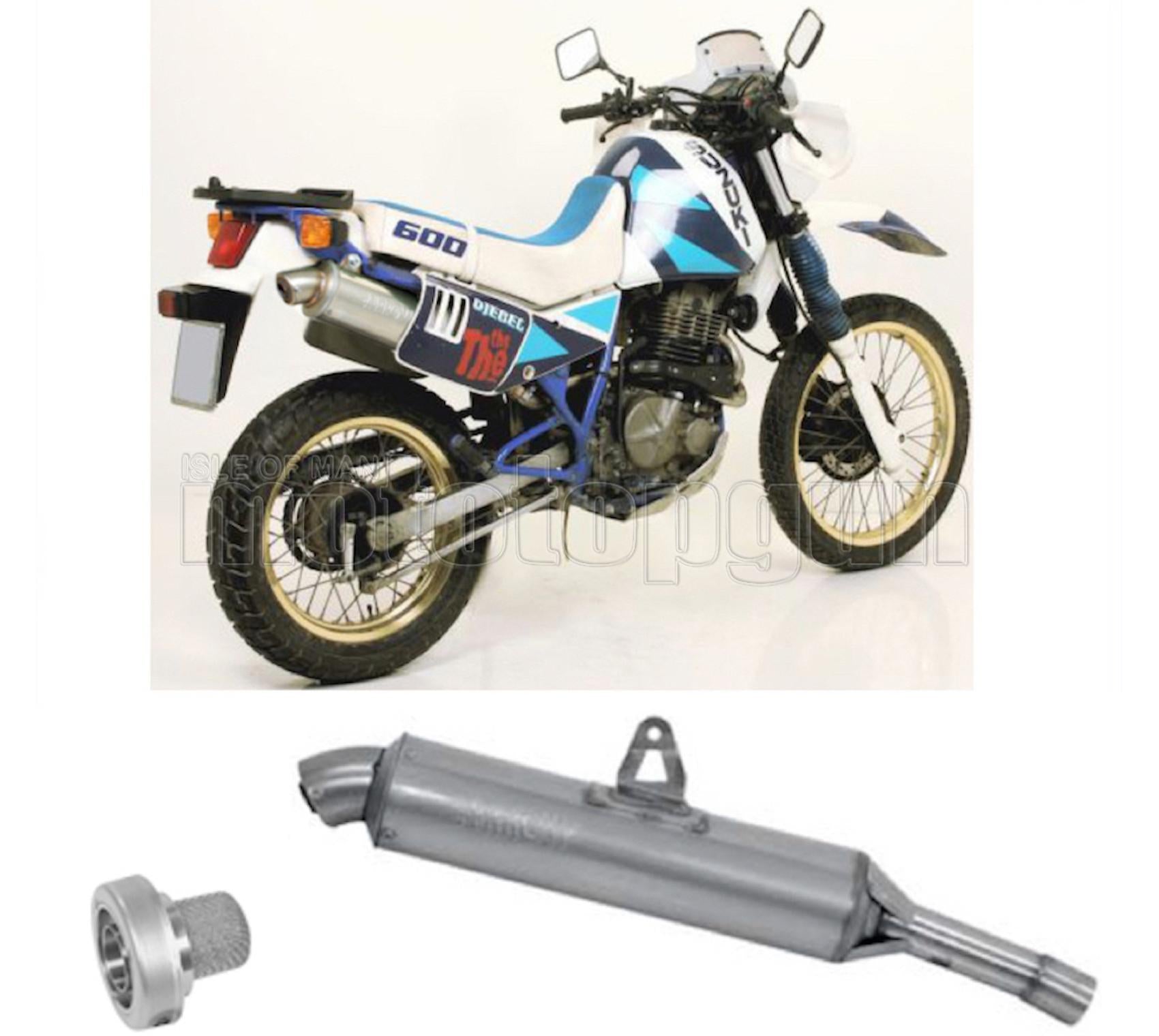SCARICO OMOLOGATO ARROW PARIS DACAR IN INOX CON FONDELLO IN INOX COMPATIBILE CON SUZUKI DR 600 R 85/87