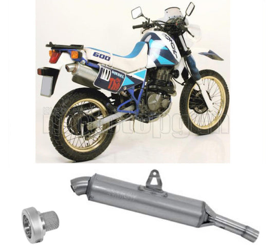 SCARICO OMOLOGATO ARROW PARIS DACAR IN INOX CON FONDELLO IN INOX COMPATIBILE CON SUZUKI DR 600 R 85/87
