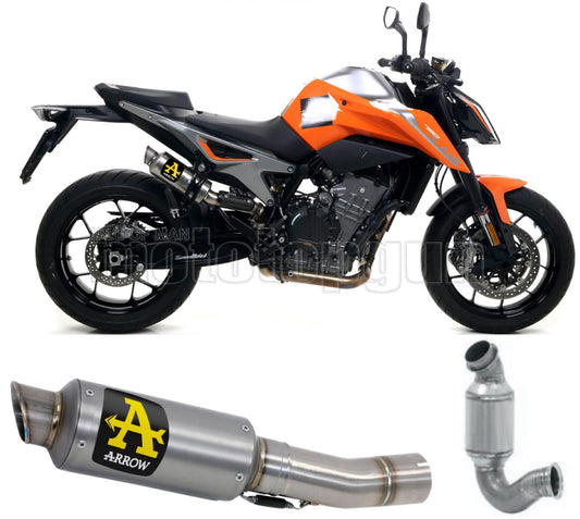 SCARICO COMPLETO OMOLOGATO CATALIZZATO ARROW GP2 GP-2 IN TITANIO CON FONDELLO IN INOX COMPATIBILE CON KTM 790 DUKE 18/20