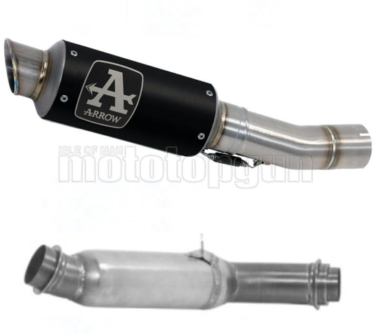 SCARICO COMPLETO OMOLOGATO CATALIZZATO ARROW GP2 GP-2 IN NICHROM NERO CON FONDELLO IN INOX COMPATIBILE CON KTM 1290 SUPERDUKE GT 17/21