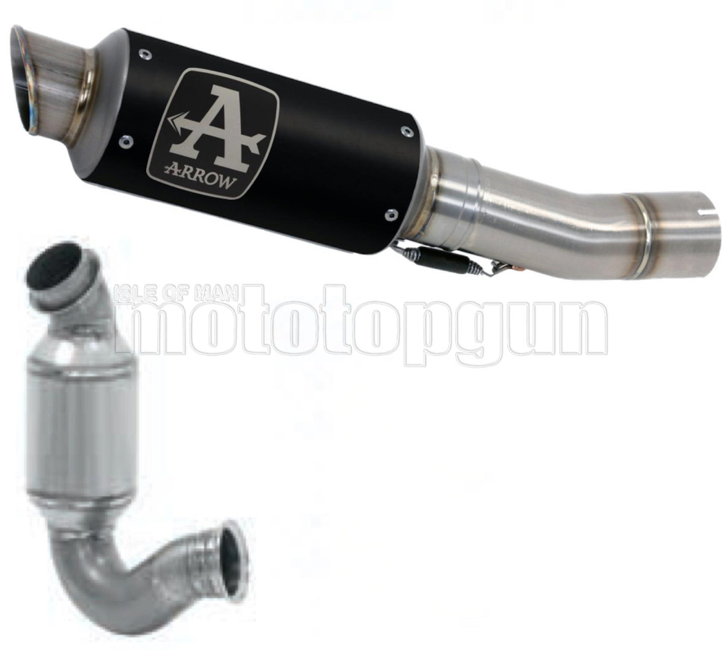 SCARICO COMPLETO OMOLOGATO CATALIZZATO ARROW GP2 GP-2 IN NICHROM NERO CON FONDELLO IN INOX COMPATIBILE CON KTM 890 DUKE R 20/23