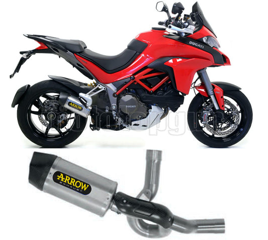 SCARICO OMOLOGATO CATALIZZATO ARROW INDY-RACE IN TITANIO CON FONDELLO IN CARBY COMPATIBILE CON DUCATI MULTISTRADA 1260 S 18/20