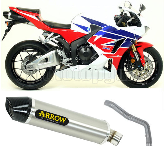 SCARICO COMPLETO OMOLOGATO OPEN ARROW INDY-RACE IN TITANIO CON FONDELLO IN CARBY COMPATIBILE CON HONDA CBR 600 RR 13/16