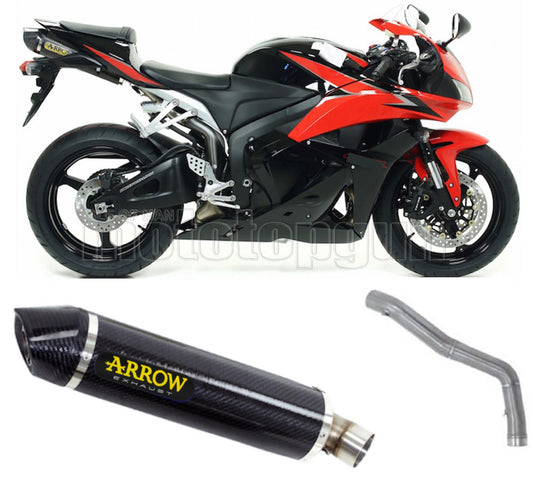 SCARICO COMPLETO OMOLOGATO OPEN ARROW INDY-RACE IN CARBONIO CON FONDELLO IN CARBY COMPATIBILE CON HONDA CBR 600 RR 13/16