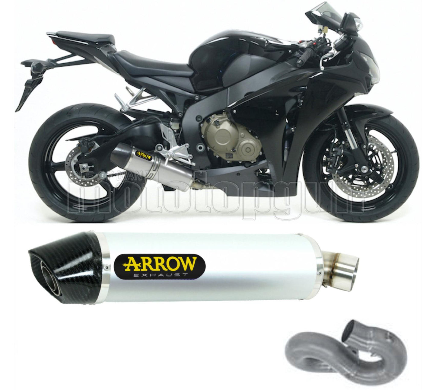 SCARICO COMPLETO OMOLOGATO OPEN ARROW INDY-RACE IN ALLUMINIO CON FONDELLO IN CARBY COMPATIBILE CON HONDA CBR 1000 RR 08/13