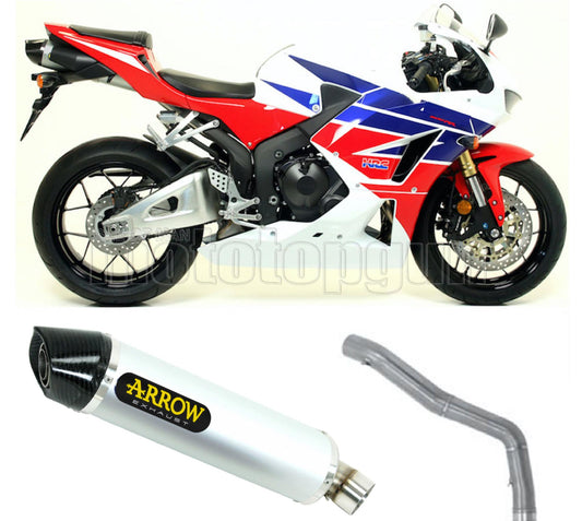 SCARICO COMPLETO OMOLOGATO OPEN ARROW INDY-RACE IN ALLUMINIO CON FONDELLO IN CARBY COMPATIBILE CON HONDA CBR 600 RR 13/16