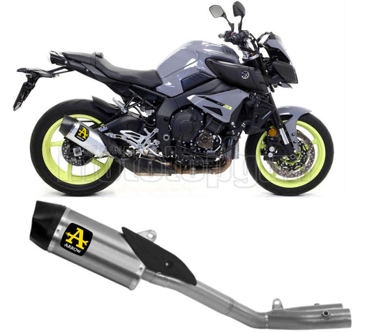 SCARICO OMOLOGATO CATALIZZATO ARROW INDY-RACE IN ALLUMINIO CON FONDELLO IN CARBY COMPATIBILE CON YAMAHA MT10 MT-10 16/20