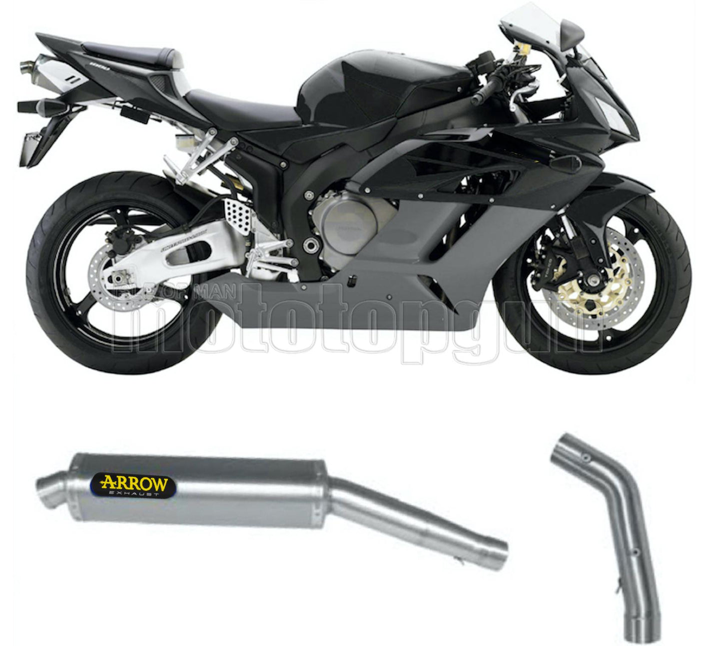 SCARICO COMPLETO OMOLOGATO OPEN ALTO ARROW MAXI RACE-TECH IN ALLUMINIO CON FONDELLO IN INOX COMPATIBILE CON HONDA CBR 1000 RR 04/07