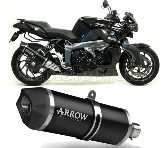 SCARICO COMPLETO OMOLOGATO OPEN ARROW MAXI RACE-TECH IN ALLUMINIO NERO CON FONDELLO IN CARBY COMPATIBILE CON BMW K1300 K-1300 R 09/16