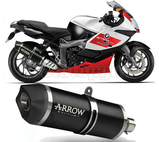 SCARICO COMPLETO OMOLOGATO OPEN ARROW MAXI RACE-TECH IN ALLUMINIO NERO CON FONDELLO IN CARBY COMPATIBILE CON BMW K1300 K-1300 S 12/16