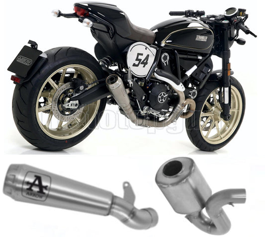 SCARICO OMOLOGATO ARROW PRO-RACE IN NICHROM CON FONDELLO IN INOX COMPATIBILE CON DUCATI SCRAMBLER 800 17/20