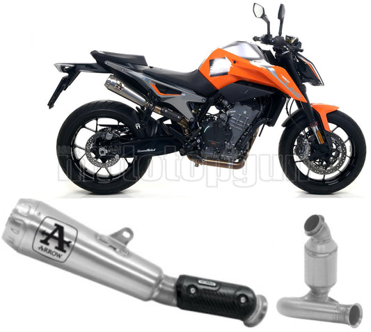 SCARICO OMOLOGATO ARROW PRO-RACE IN NICHROM CON FONDELLO IN INOX COMPATIBILE CON KTM 790 DUKE 18/20