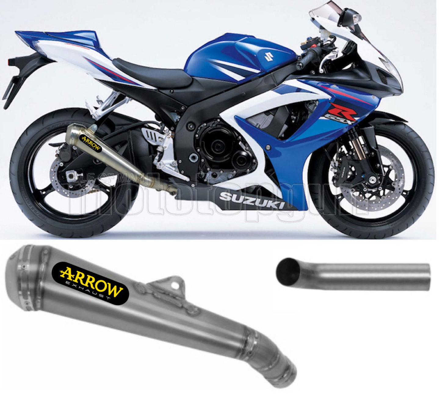 SCARICO COMPLETO OMOLOGATO CATALIZZATO ARROW PRO-RACE IN NICHROM CON FONDELLO IN INOX COMPATIBILE CON SUZUKI GSX-R 600 IE 06/07
