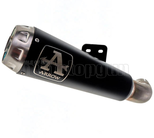 SCARICO COMPLETO OMOLOGATO CATALIZZATO ARROW PRO-RACE IN NICHROM NERO CON FONDELLO IN INOX COMPATIBILE CON BMW R NINE T SCRAMBLER 16/20