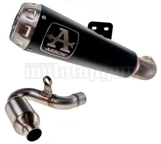 SCARICO OMOLOGATO OPEN ARROW PRO-RACE IN NICHROM NERO CON FONDELLO IN INOX COMPATIBILE CON BMW F900 F-900 XR 20/23