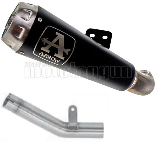 SCARICO OMOLOGATO OPEN ARROW PRO-RACE IN NICHROM NERO CON FONDELLO IN INOX COMPATIBILE CON KAWASAKI ZX-6R ZX-6 R 636 19/20