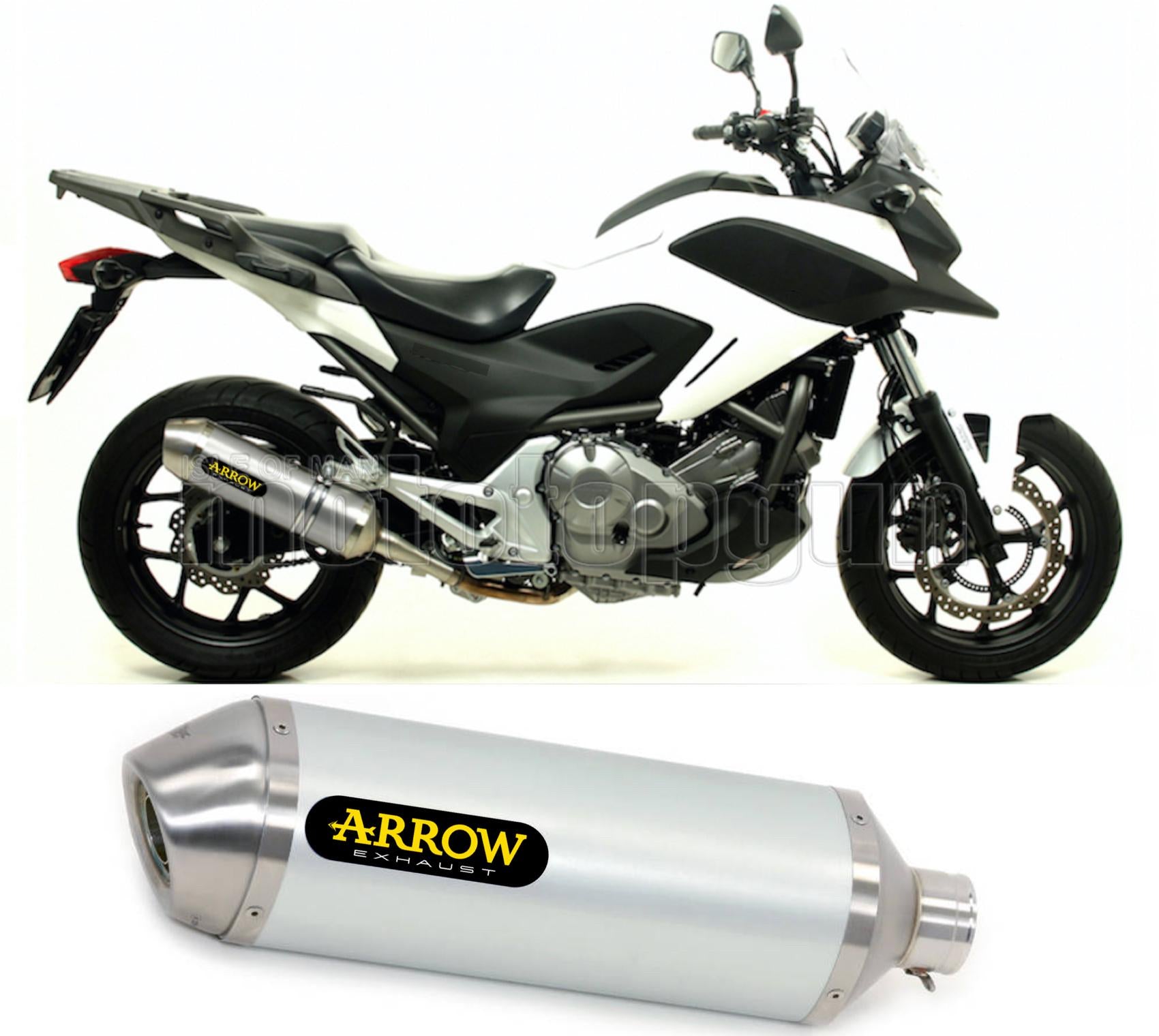 SCARICO COMPLETO OMOLOGATO OPEN ARROW RACE-TECH IN ALLUMINIO CON FONDELLO IN INOX COMPATIBILE CON HONDA NC 700 X 12/13