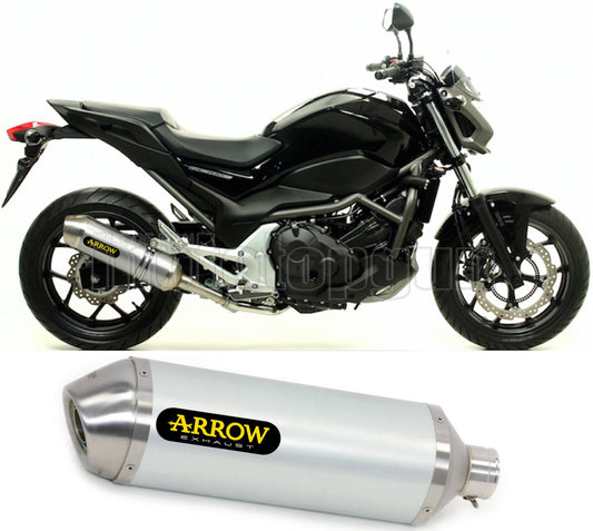 SCARICO COMPLETO OMOLOGATO OPEN ARROW RACE-TECH IN ALLUMINIO CON FONDELLO IN INOX COMPATIBILE CON HONDA NC 750 S 15/20