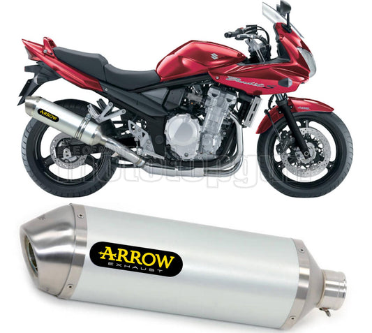 SCARICO OMOLOGATO CATALIZZATO ARROW RACE-TECH IN ALLUMINIO CON FONDELLO IN INOX COMPATIBILE CON SUZUKI GSF 650 BANDIT 07/13