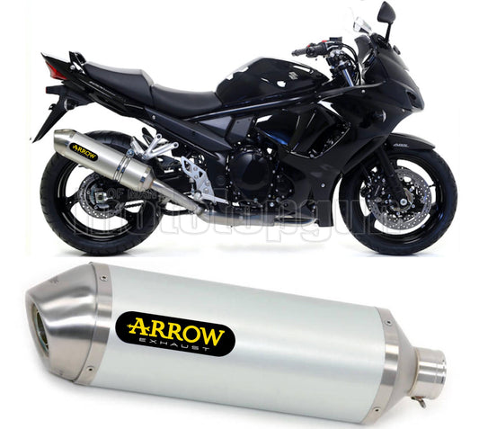 SCARICO OMOLOGATO CATALIZZATO ARROW RACE-TECH IN ALLUMINIO CON FONDELLO IN INOX COMPATIBILE CON SUZUKI GSX 1250 FA 10/16