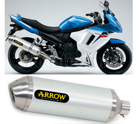 SCARICO OMOLOGATO CATALIZZATO ARROW RACE-TECH IN ALLUMINIO CON FONDELLO IN INOX COMPATIBILE CON SUZUKI GSX 650 F 07/15