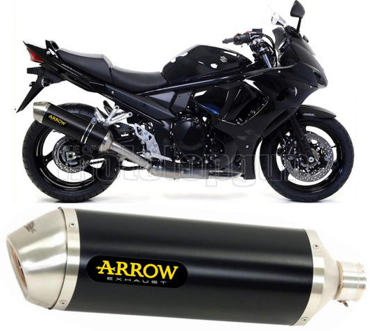 SCARICO OMOLOGATO CATALIZZATO ARROW RACE-TECH IN ALLUMINIO NERO CON FONDELLO IN INOX COMPATIBILE CON SUZUKI GSX 1250 FA 10/16