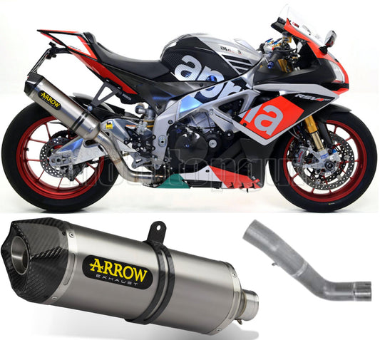 SCARICO COMPLETO OMOLOGATO OPEN ARROW RACE-TECH IN TITANIO CON FONDELLO IN CARBY COMPATIBILE CON APRILIA RSV4 RSV-4 RF 15/16