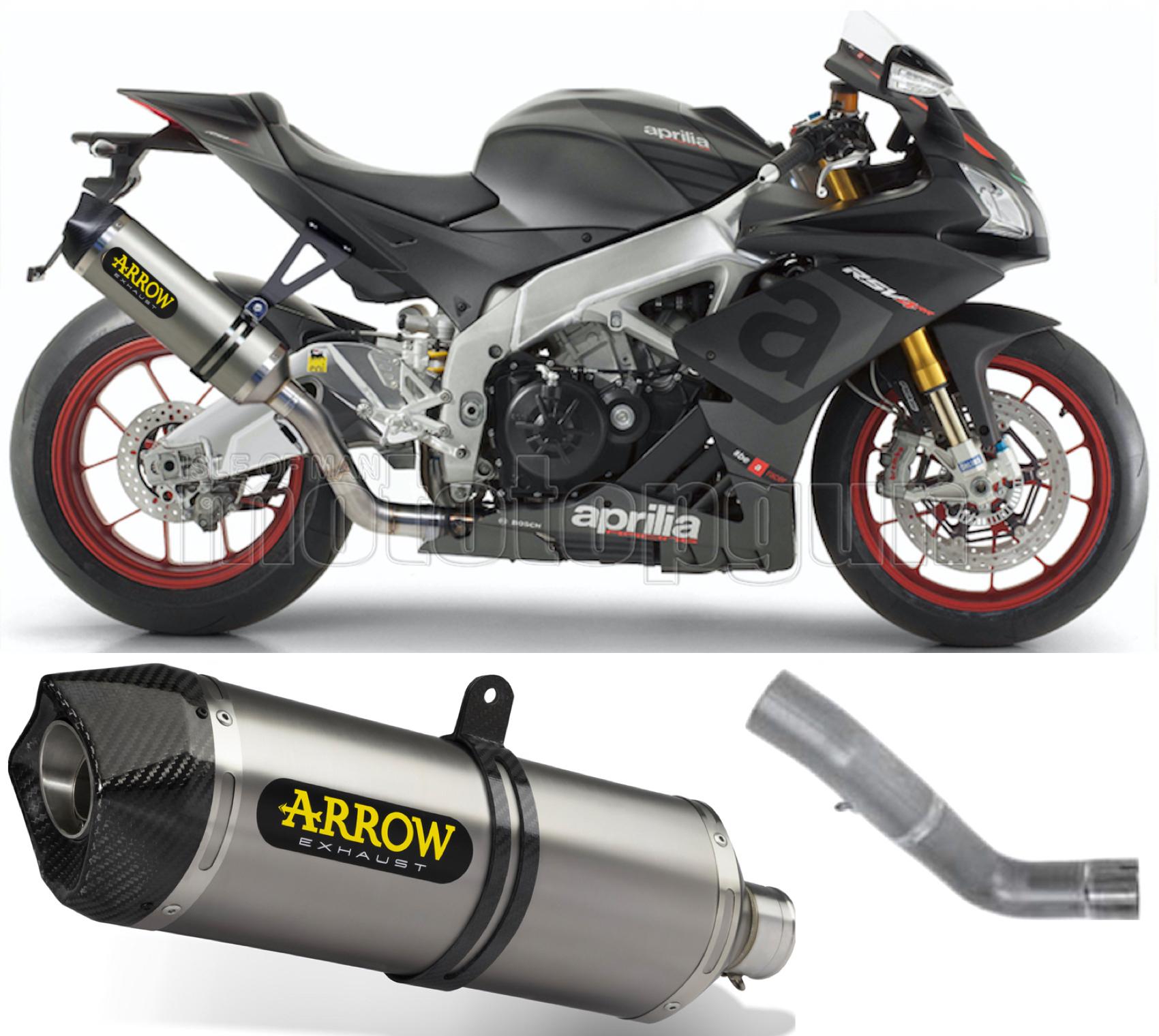 SCARICO COMPLETO OMOLOGATO OPEN ARROW RACE-TECH IN TITANIO CON FONDELLO IN CARBY COMPATIBILE CON APRILIA RSV4 RSV-4 RR 15/16