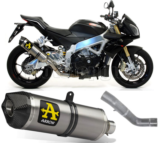 SCARICO COMPLETO OMOLOGATO OPEN ARROW RACE-TECH IN TITANIO CON FONDELLO IN CARBY COMPATIBILE CON APRILIA TUONO V4-R 11/15