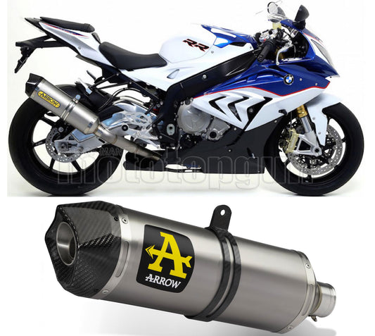 SCARICO OMOLOGATO CATALIZZATO ARROW RACE-TECH IN TITANIO CON FONDELLO IN CARBY COMPATIBILE CON BMW S1000 S-1000 RR 15/16